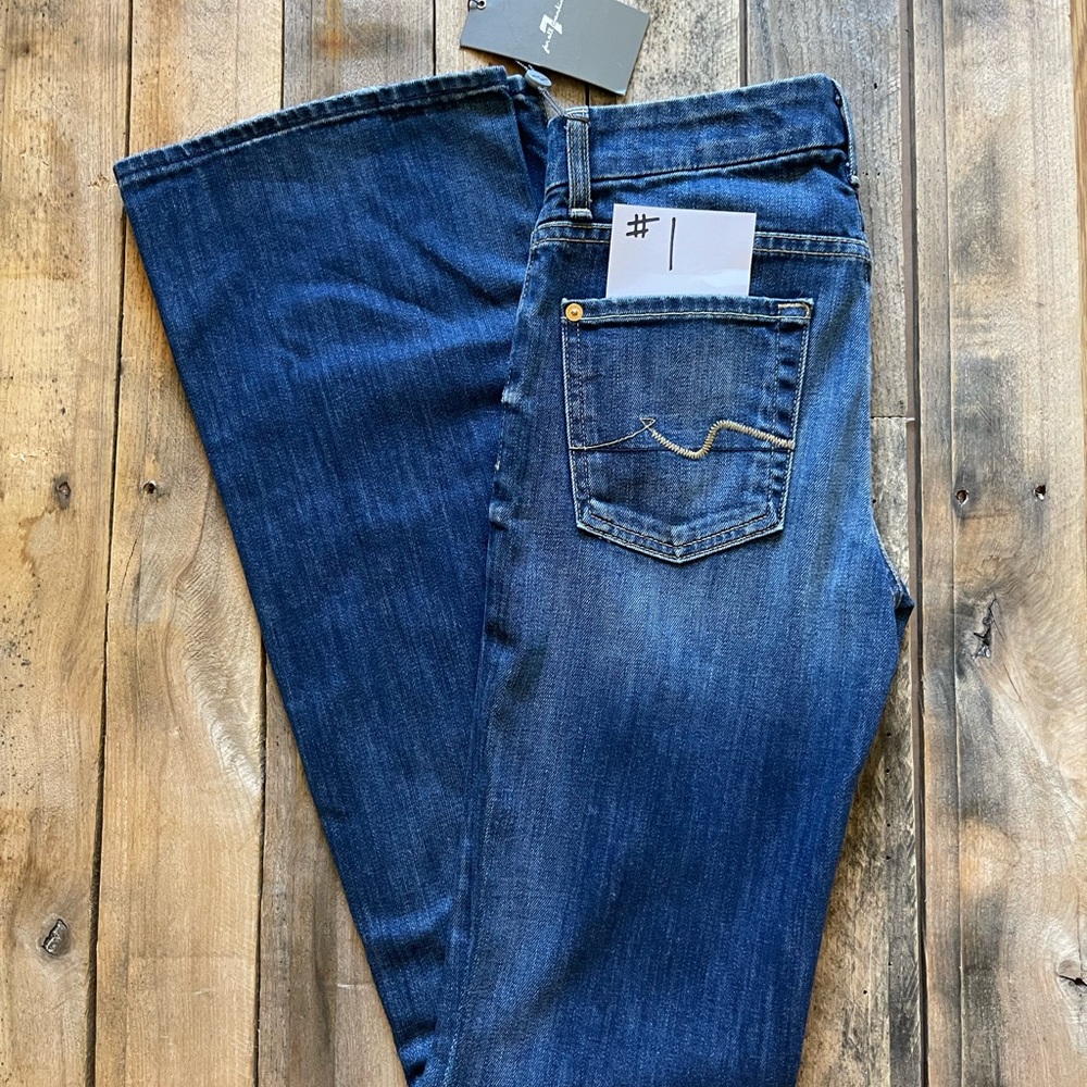7 For All Mankind Women's Boot Cut Jeans - Dark Blue